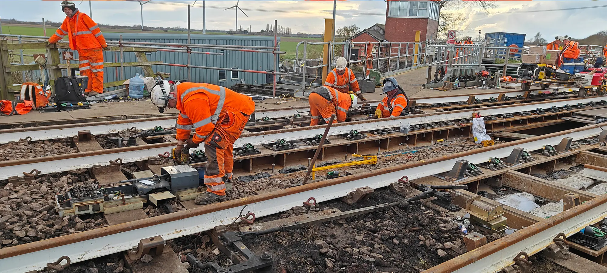 SigTech Rail engineers renewing signalling equipment on Keadby Sliding Bridge